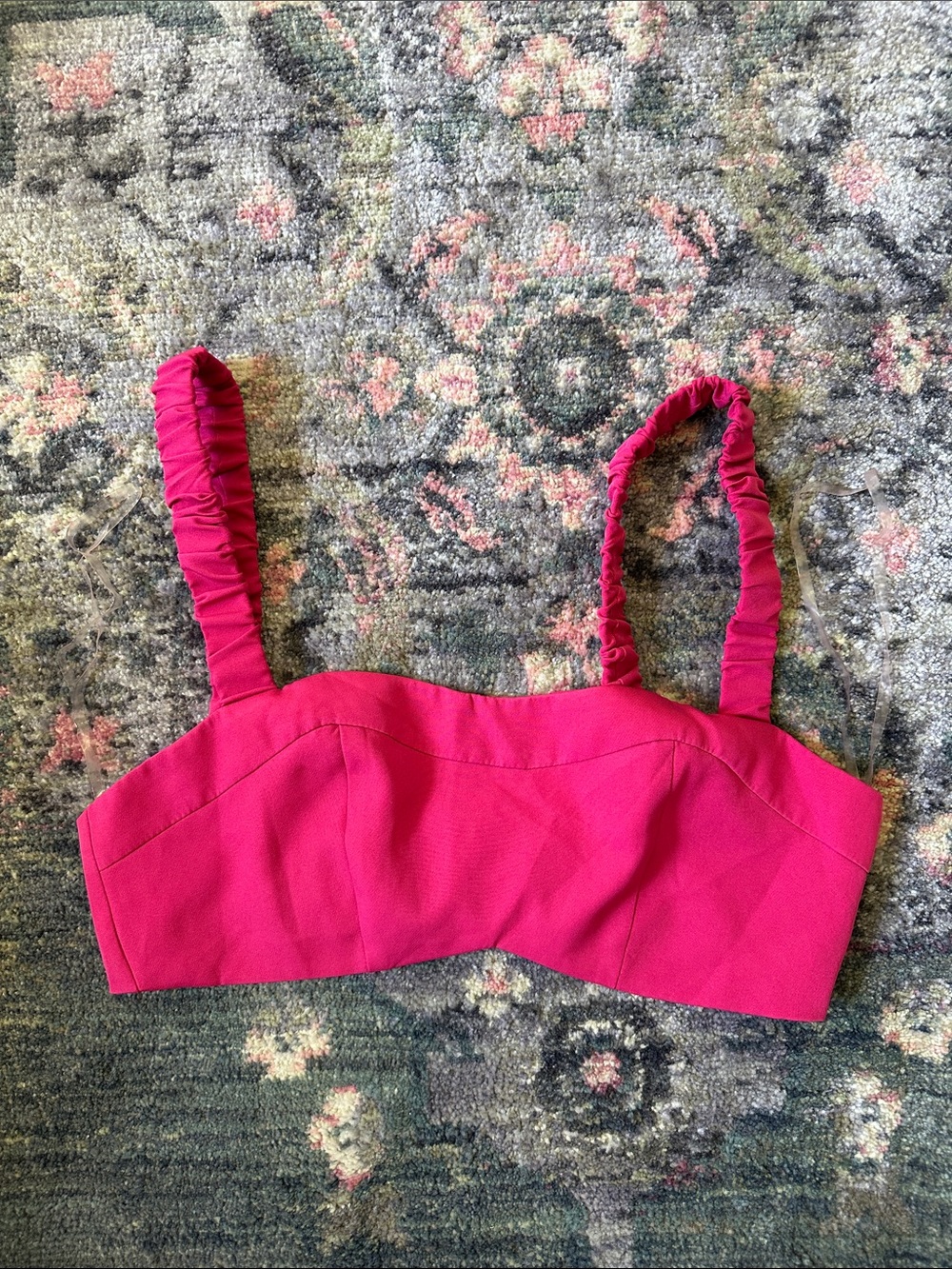 Altar'd State Hot Pink Ruched Strap Bralette Medium Great Condition!